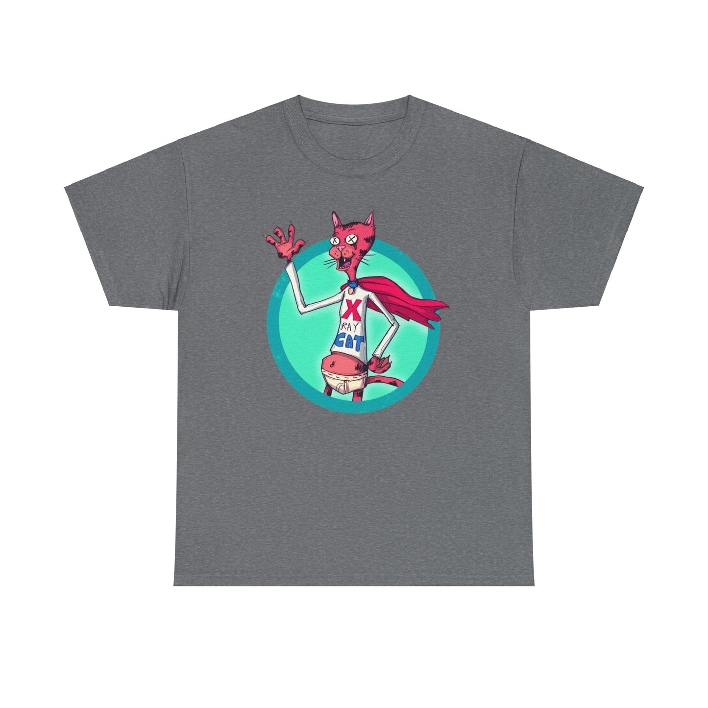 X-Ray Cat Unisex Heavy Cotton Tee