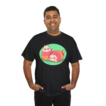 Candy Corn Cats Unisex Heavy Cotton Tee