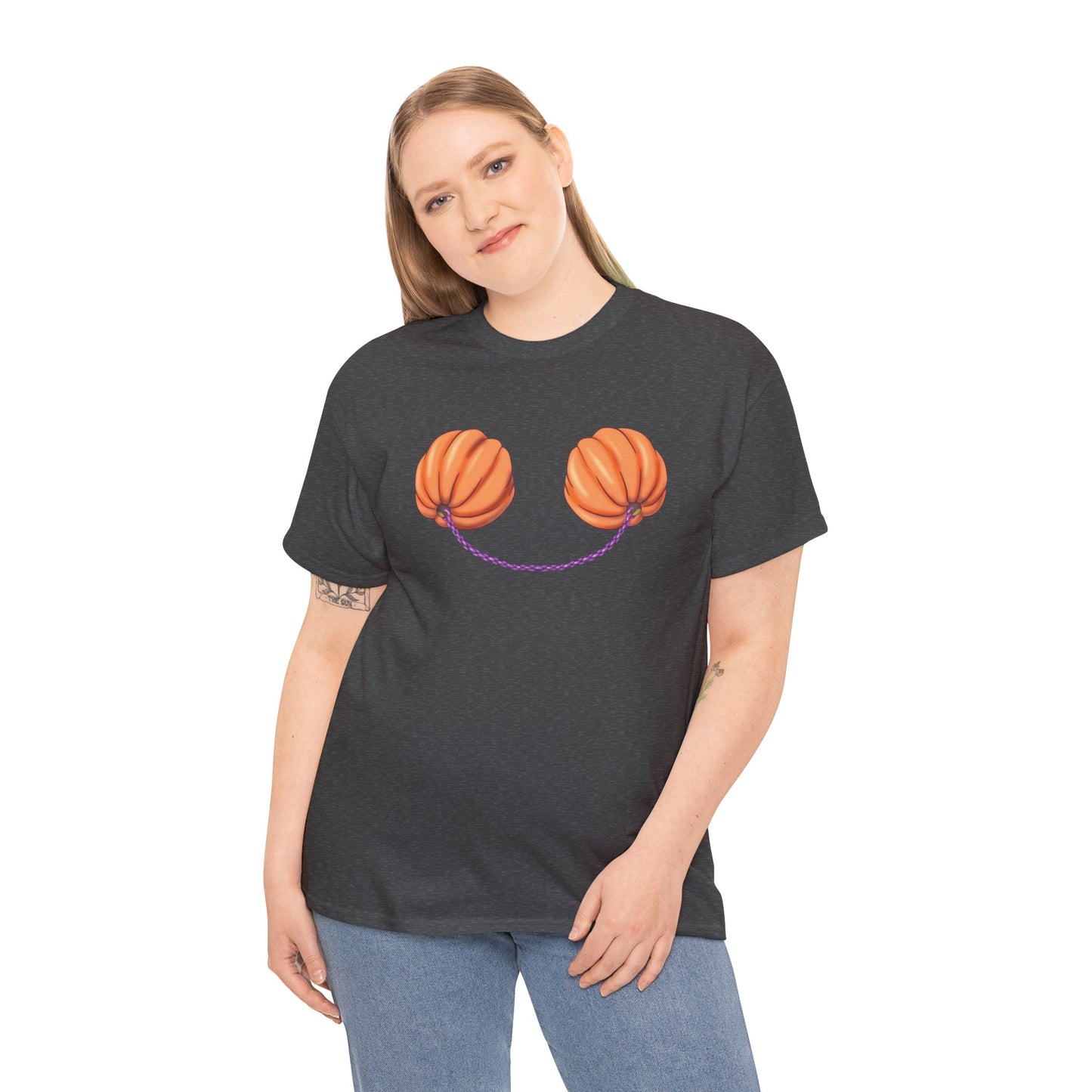 Pumpkin Tits Unisex Heavy Cotton Tee