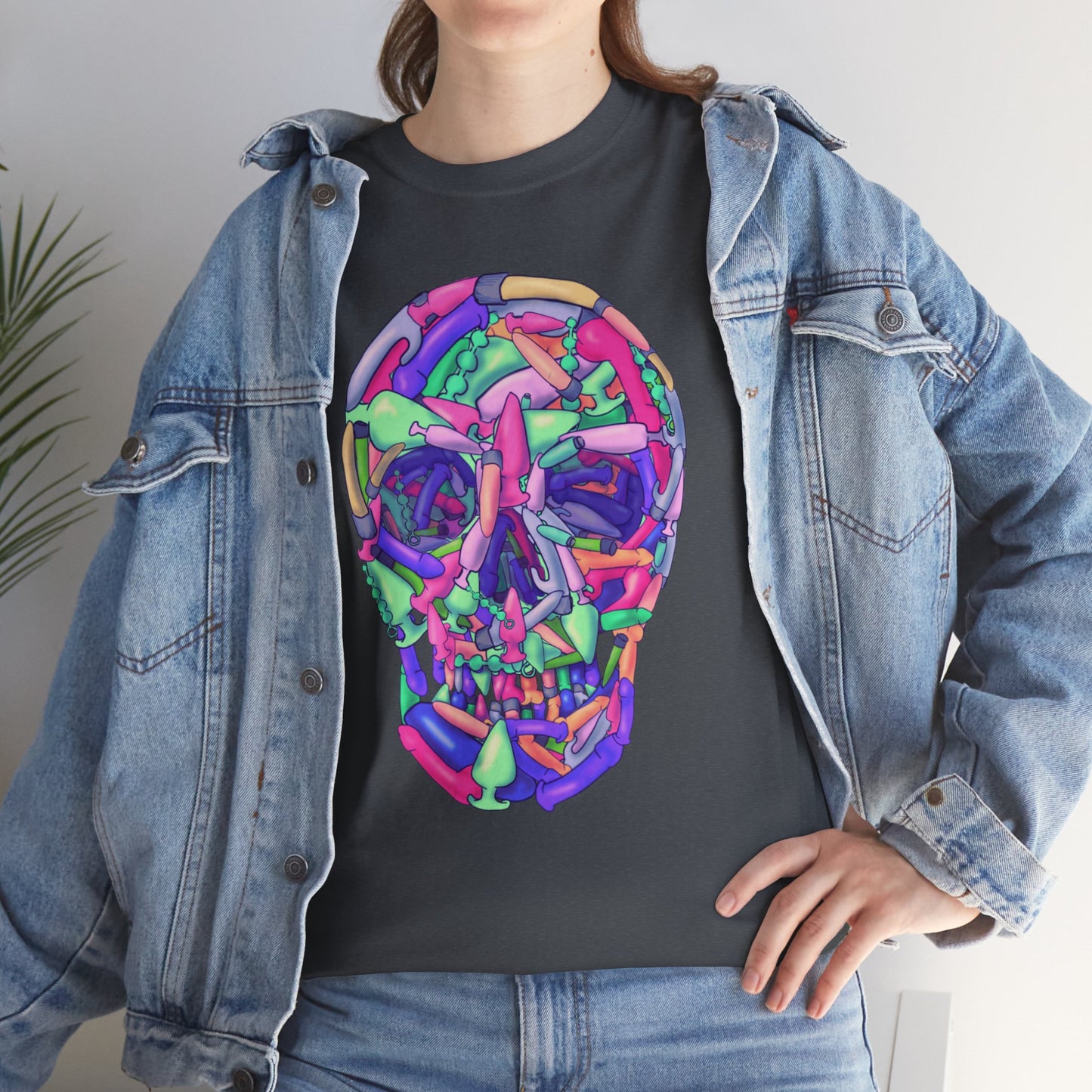 Sex Toy Skull Unisex Heavy Cotton Tee