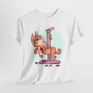 Scratching Pole Unisex Heavy Cotton Tee