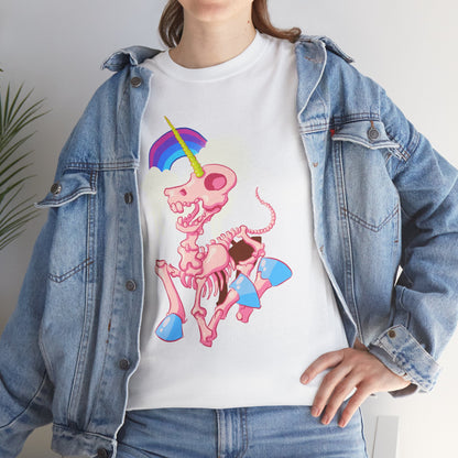 Unicorn Skeleton 2 Unisex Heavy Cotton Tee