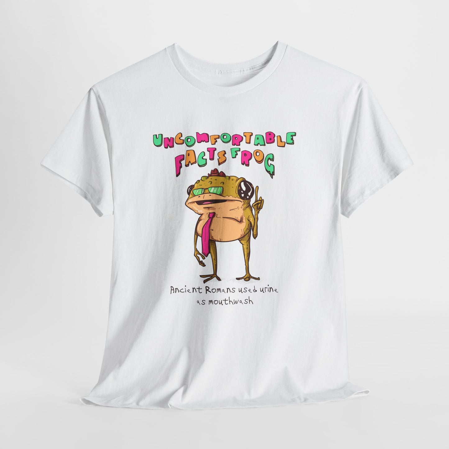 Uncomfortable Facts Frog Unisex Heavy Cotton Tee