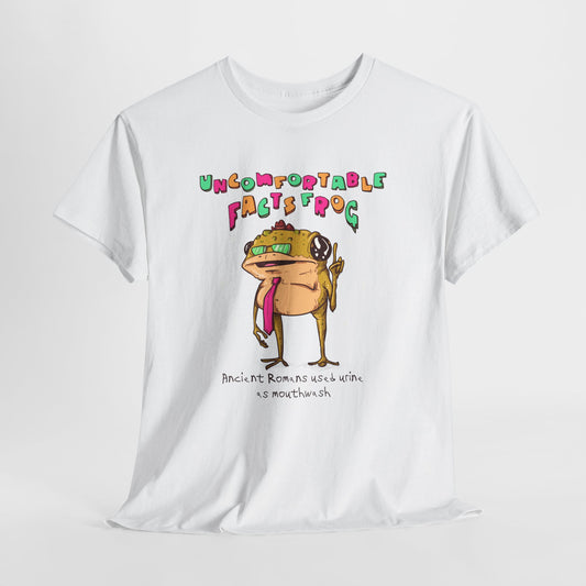 Uncomfortable Facts Frog Unisex Heavy Cotton Tee