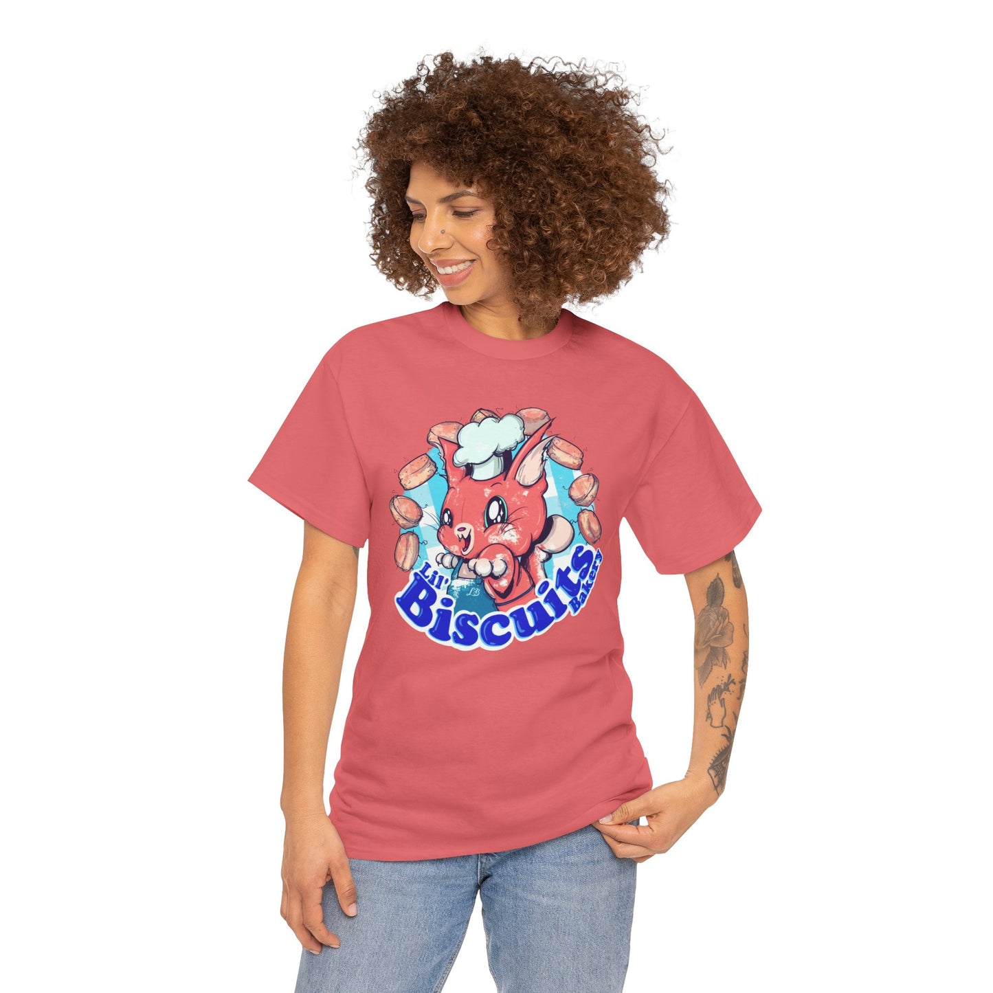 Lil Biscuits Cat Bakery Unisex Heavy Cotton Tee