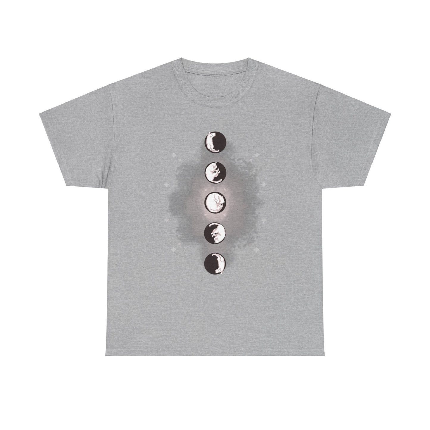 Cat Phases Unisex Heavy Cotton Tee