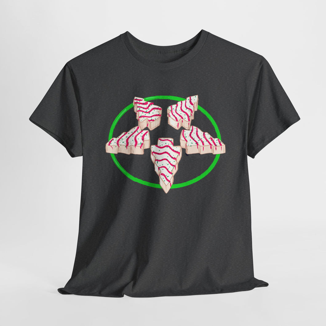 Christmas Tree Pentagram Cake Unisex Heavy Cotton Tee