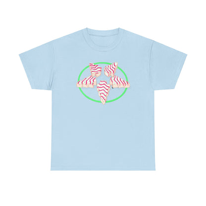 Christmas Tree Pentagram Cake Unisex Heavy Cotton Tee