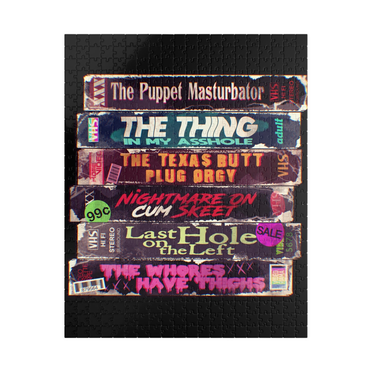 Adult Horror VHS Puzzle (110, 252, 500, 1014-piece)