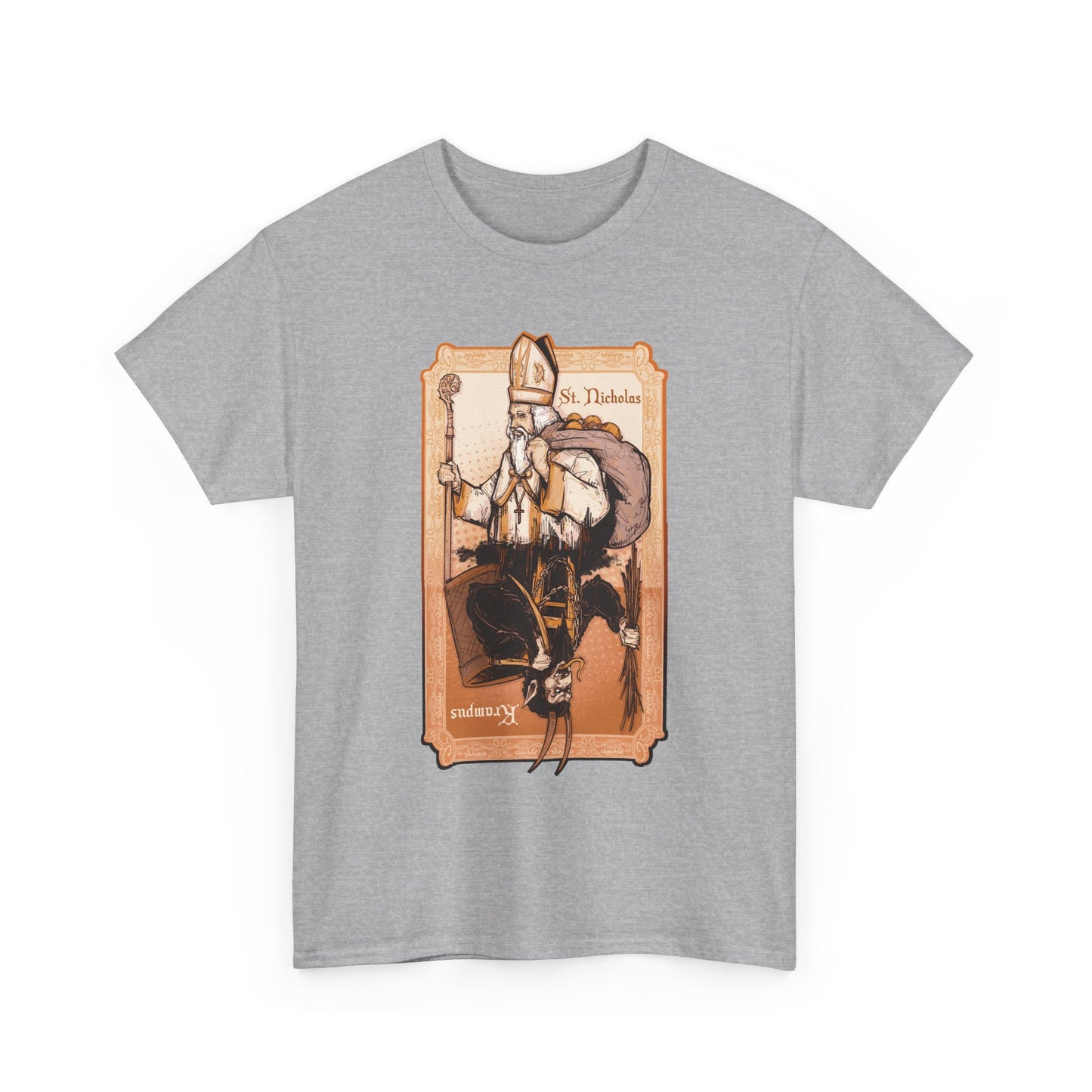 As Above So Below St Nick x Krampus Unisex Heavy Cotton Tee