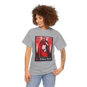 Red Riding Hood Tarot  (Front & Back Print) Unisex Heavy Cotton Tee