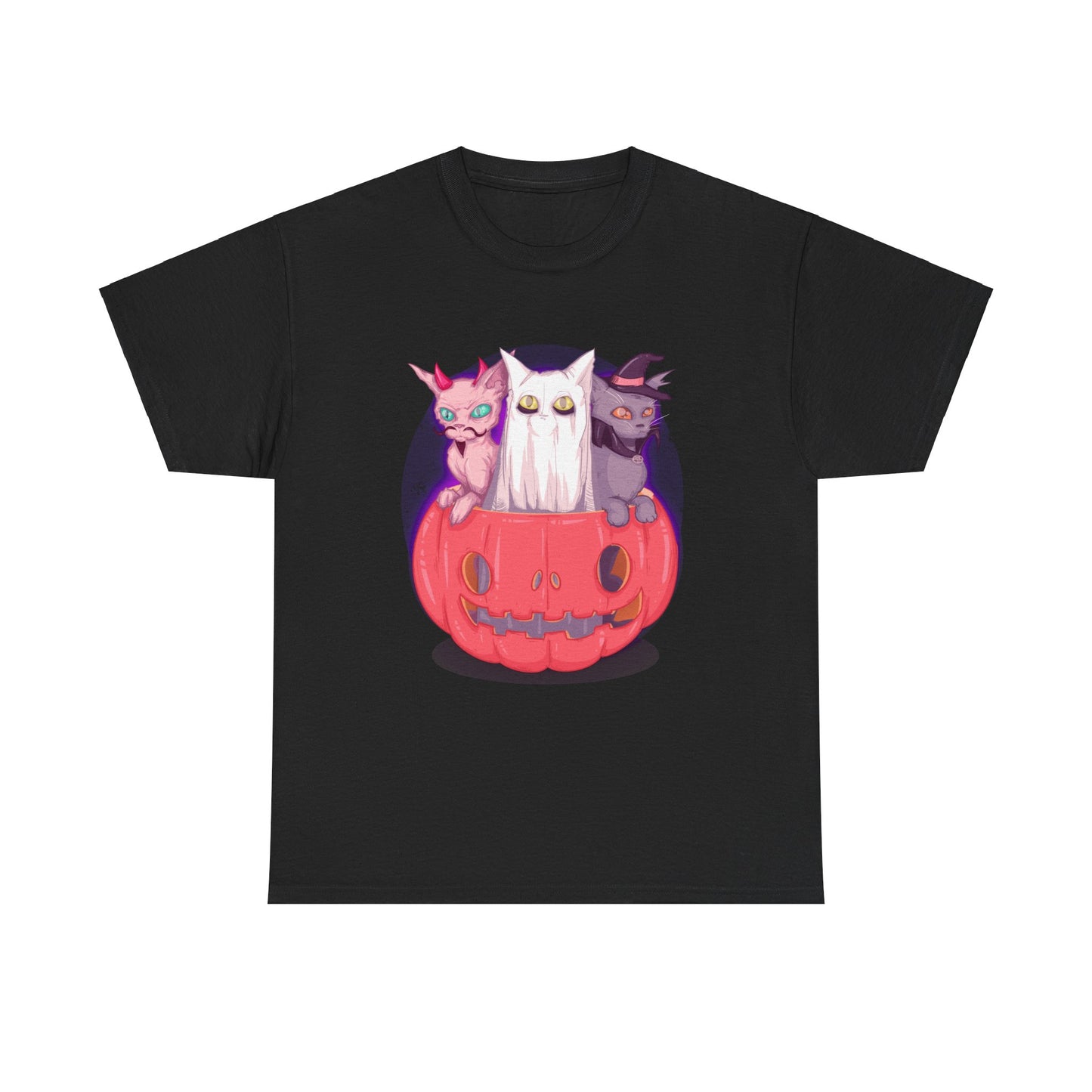 Meow-lloween Unisex Heavy Cotton Tee