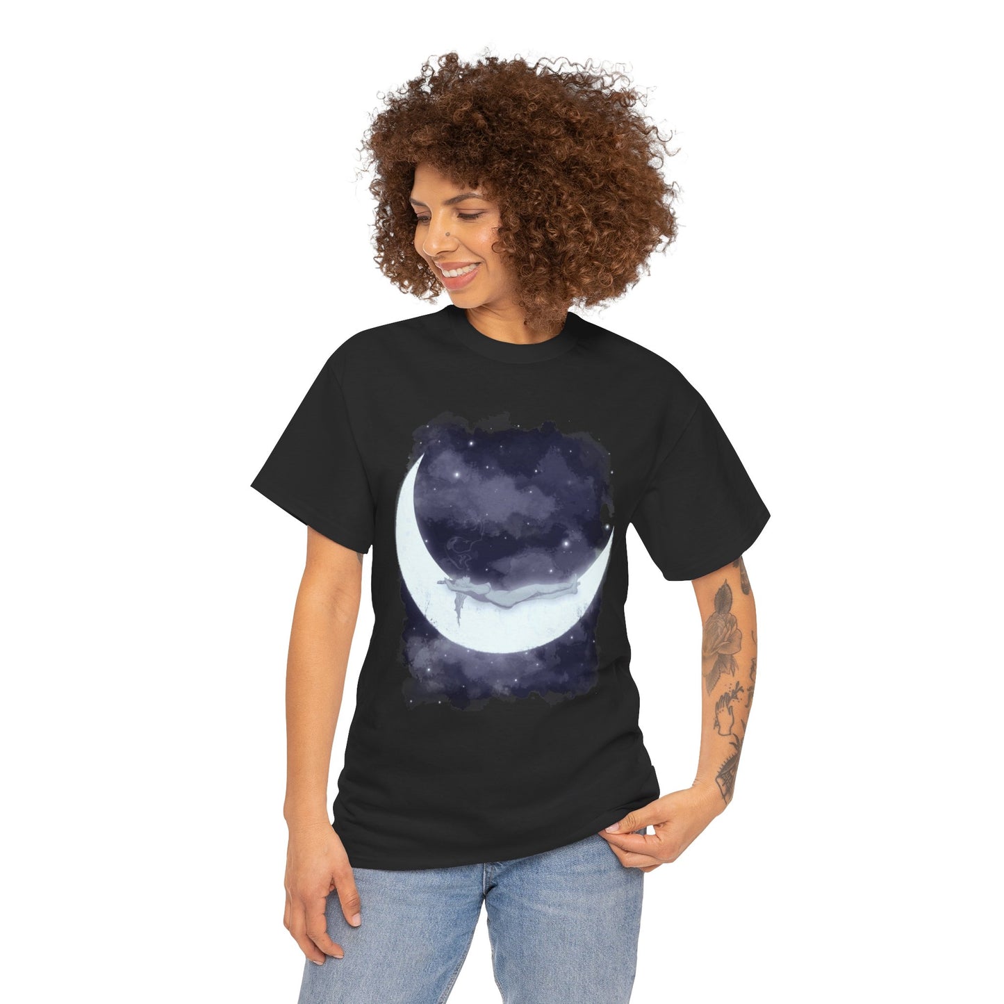 The Girl Who Loved The Moon Unisex Heavy Cotton Tee