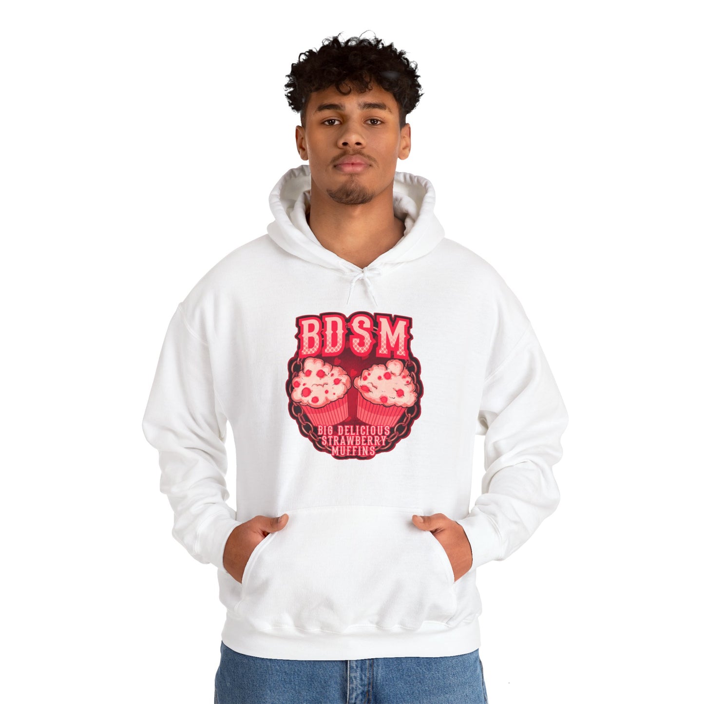 Big Delicious Strawberry Muffins Unisex Heavy Blend Hooded Sweatshirt