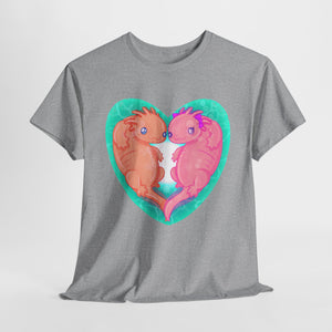 Axolotls In Love Unisex Heavy Cotton Tee