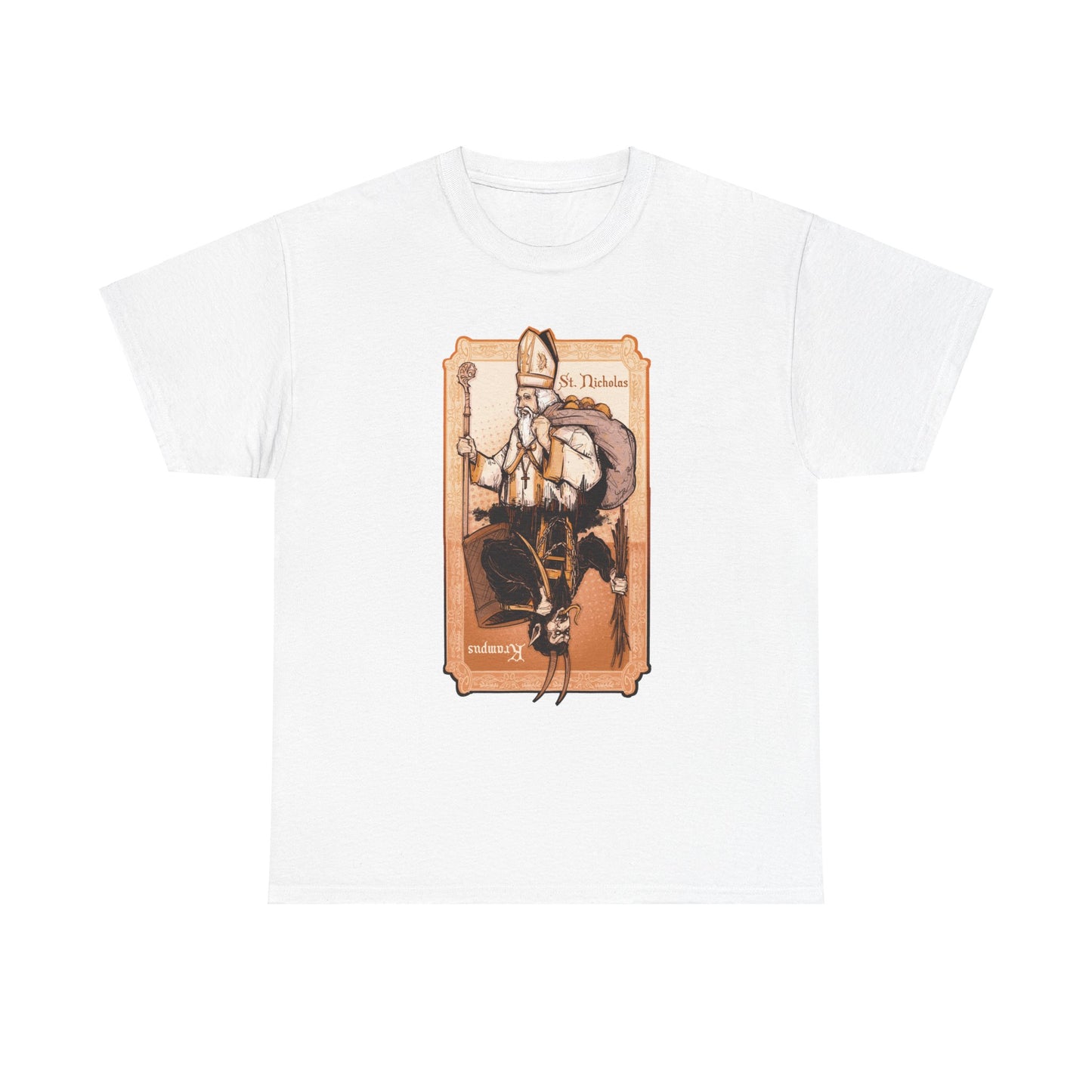 As Above So Below St Nick x Krampus Unisex Heavy Cotton Tee