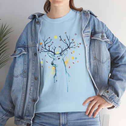 Tree Deer Unisex Heavy Cotton Tee