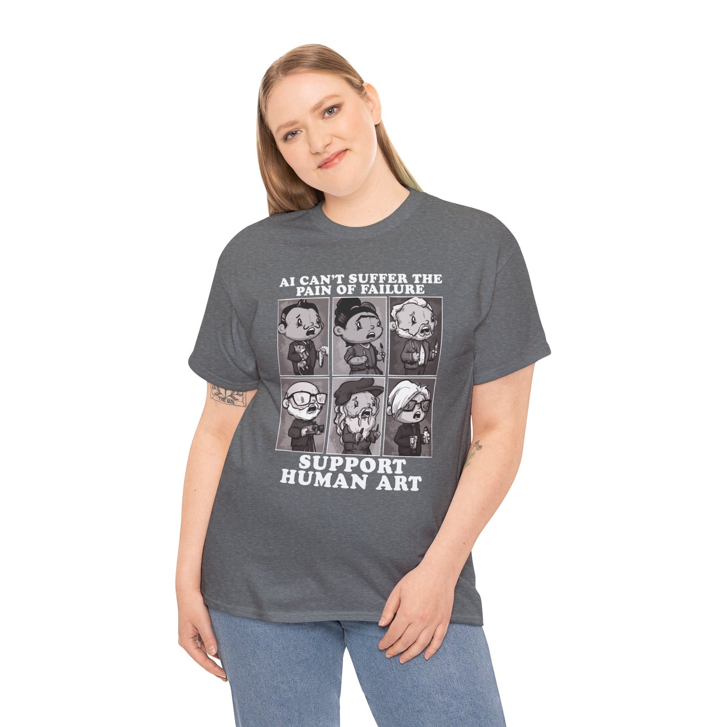 Support Human Art Unisex Heavy Cotton Tee