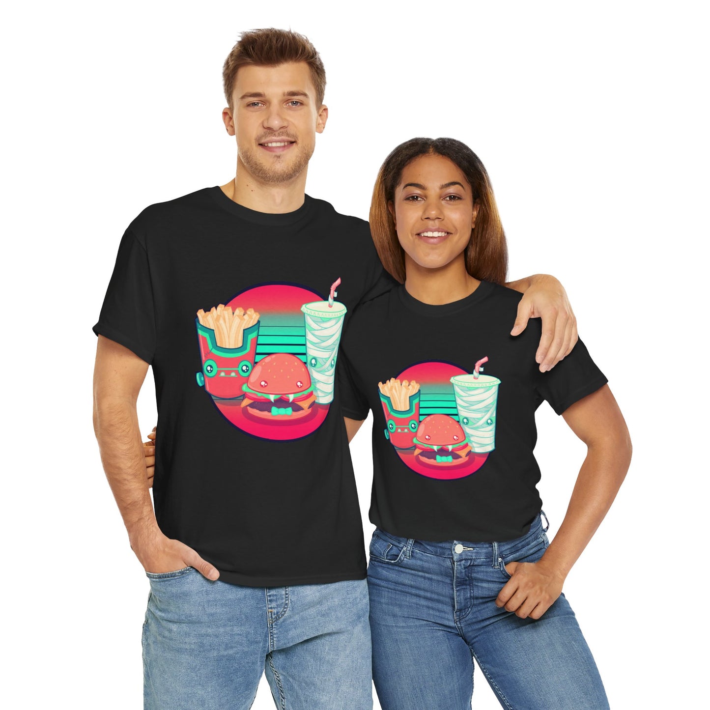 Spooky Fast Food Unisex Heavy Cotton Tee