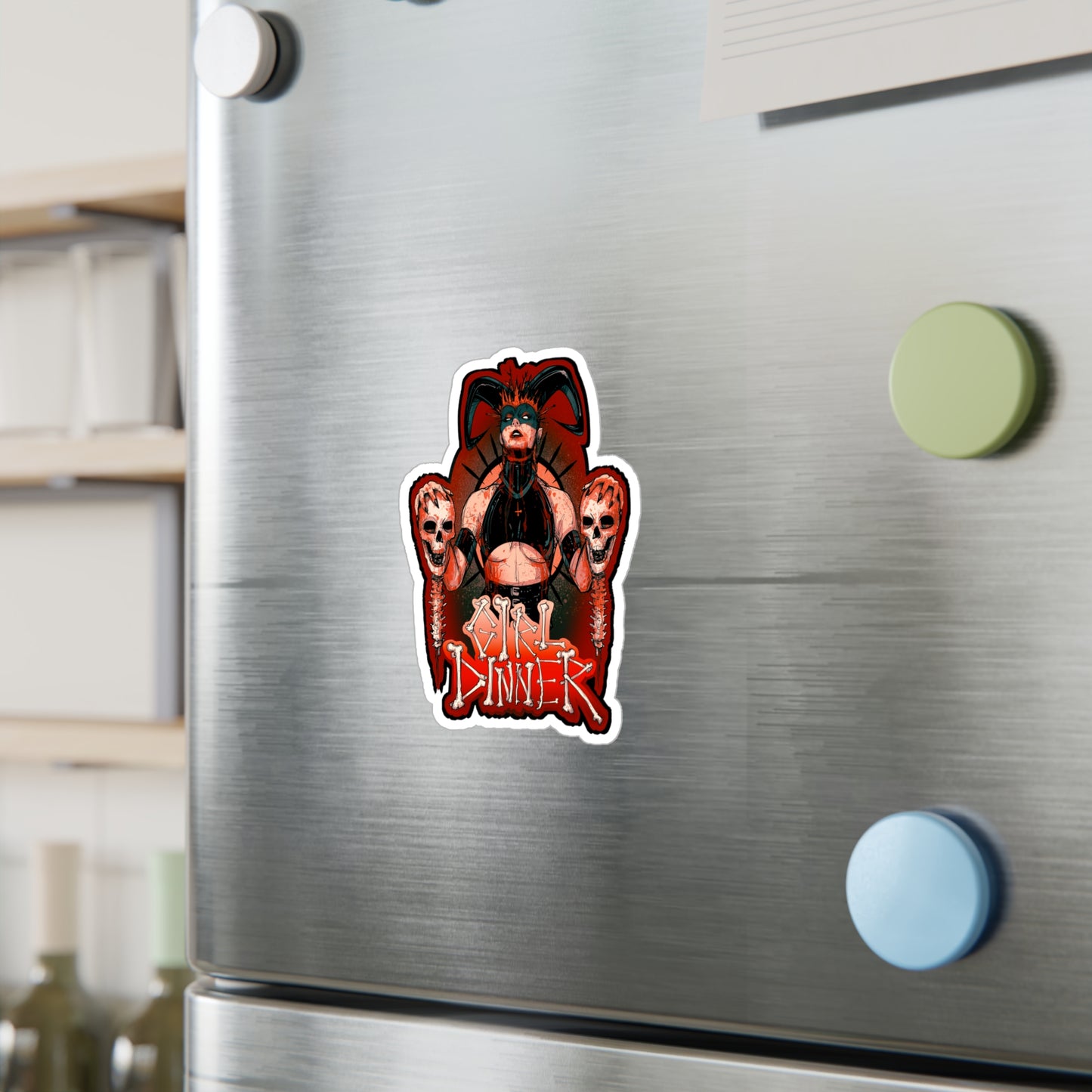 Girl Dinner Kiss-Cut Vinyl Decal