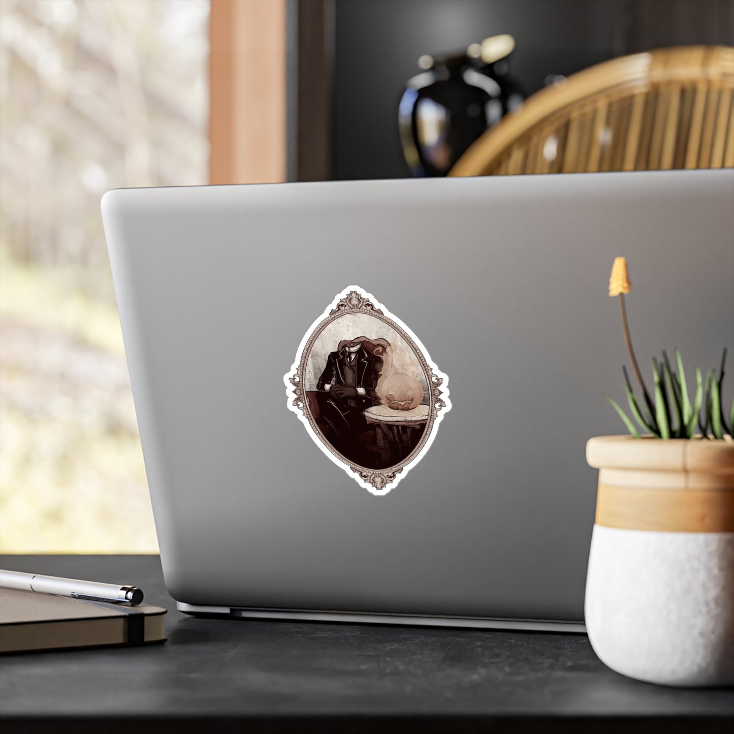 Victorian Headless Horseman Kiss-Cut Vinyl Decal