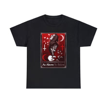 As Above So Below Tarot  (Front & Back Print) Unisex Heavy Cotton Tee