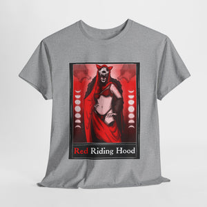 Red Riding Hood Tarot  (Front & Back Print) Unisex Heavy Cotton Tee