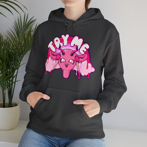 Try Me Uterus Unisex Heavy Blend Hooded Sweatshirt