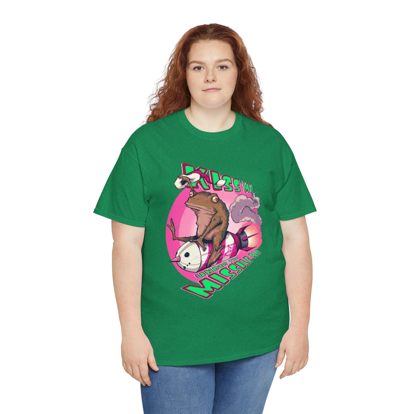 Kiss Me Under The Missile Toad Unisex Heavy Cotton Tee