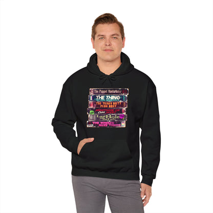 Adult Horror VHS Unisex Heavy Blend Hooded Sweatshirt
