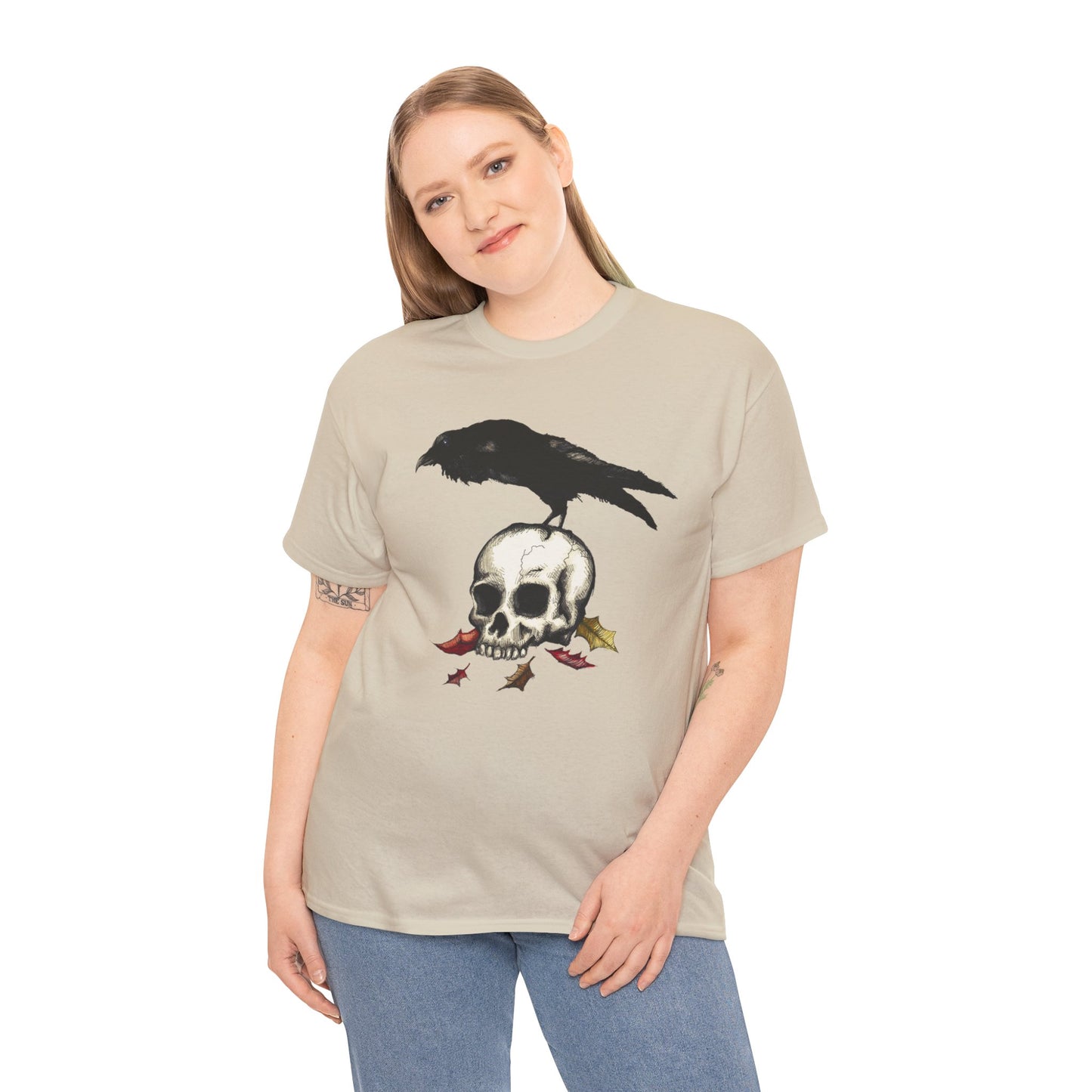 Crow Skull Unisex Heavy Cotton Tee