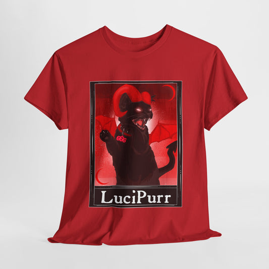 LuciPurr Tarot (Front & Back Print) Unisex Heavy Cotton Tee