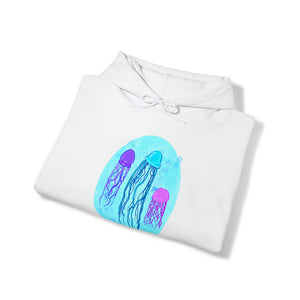 Jellyfish Varieties Unisex Heavy Blend Hooded Sweatshirt