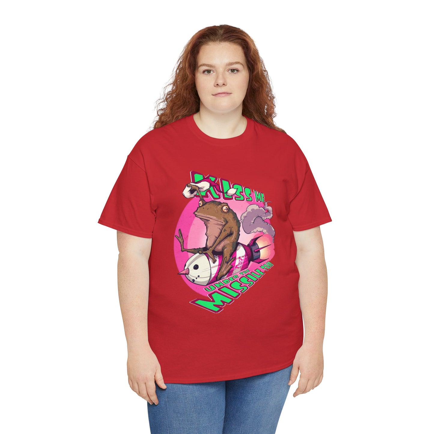 Kiss Me Under The Missile Toad Unisex Heavy Cotton Tee