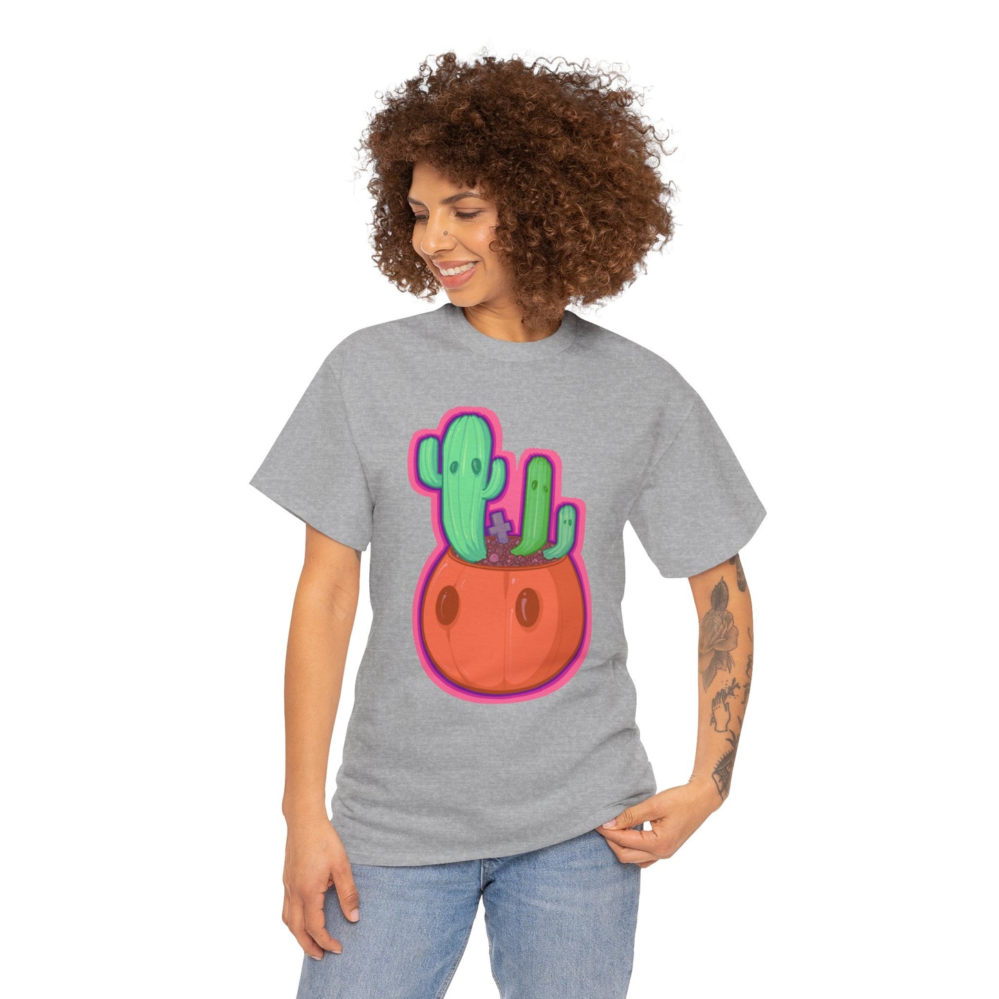 Spooky Succulent Unisex Heavy Cotton Tee