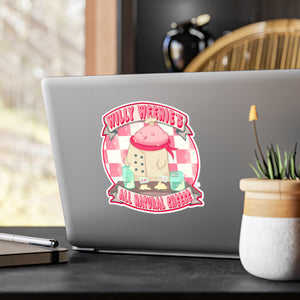 Willy Weenie's Natural Cheese Kiss-Cut Vinyl Decal