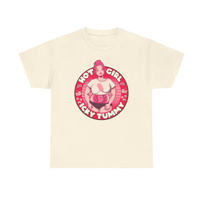 Hot Girl Icky Tummy Unisex Heavy Cotton Tee