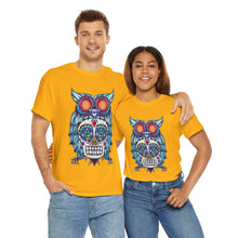 Sugar Skull Owl Unisex Heavy Cotton Tee