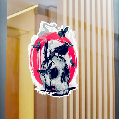 Skull Crow II Kiss-Cut Vinyl Decal
