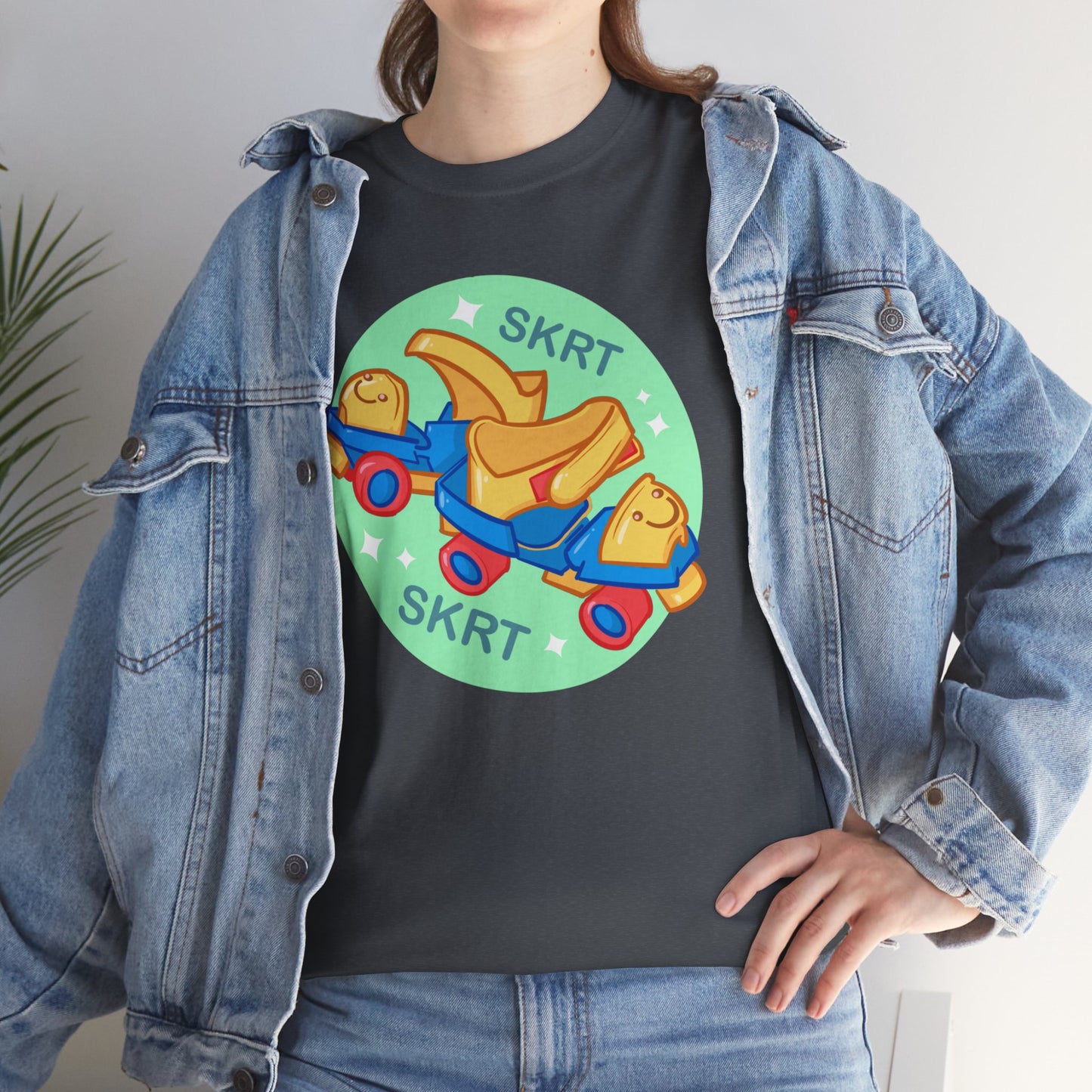 Roller Skates Unisex Heavy Cotton Tee