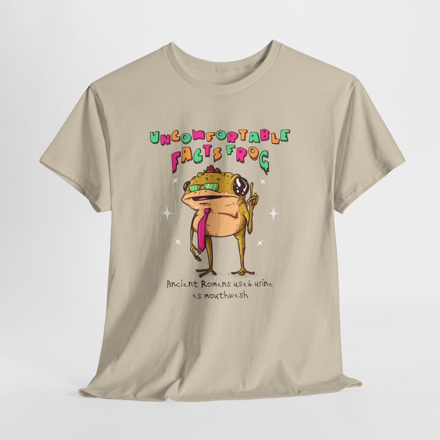 Uncomfortable Facts Frog Unisex Heavy Cotton Tee