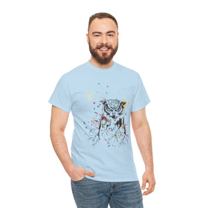 Owl Watercolor Unisex Heavy Cotton Tee