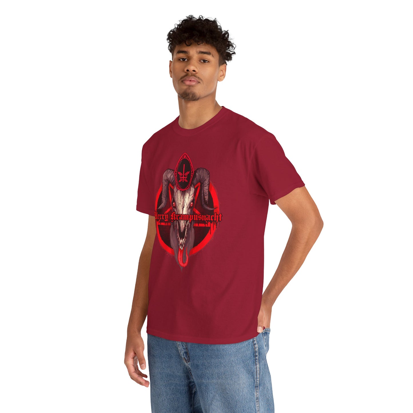 Merry Krampusnacht Unisex Heavy Cotton Tee