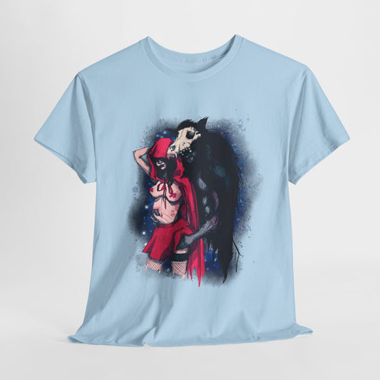 Red Riding Hood & The Wolf Unisex Heavy Cotton Tee