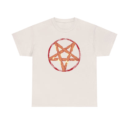 Mozzarella Stick Pentagram Unisex Heavy Cotton Tee