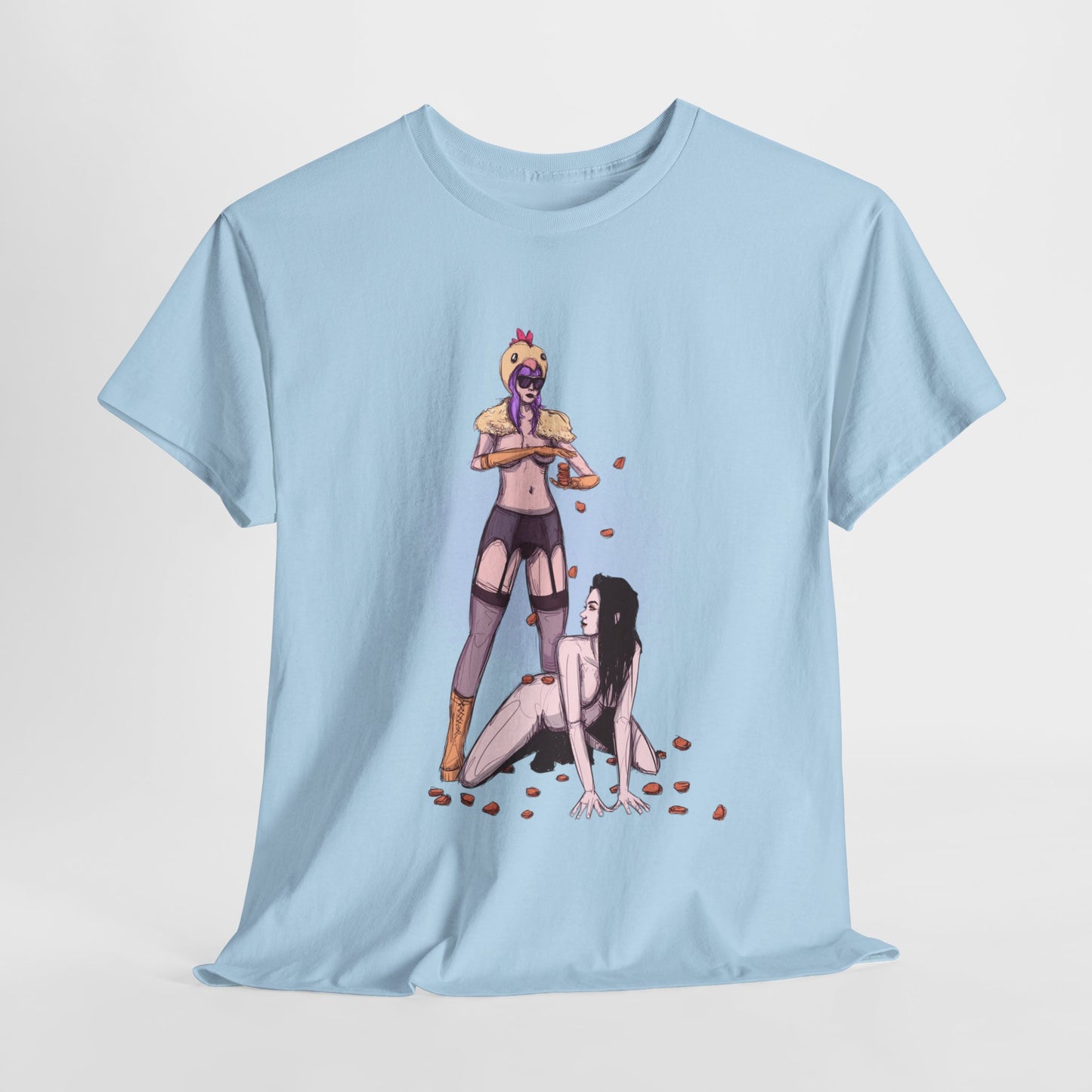 Chicken Nugget Rain Unisex Heavy Cotton Tee
