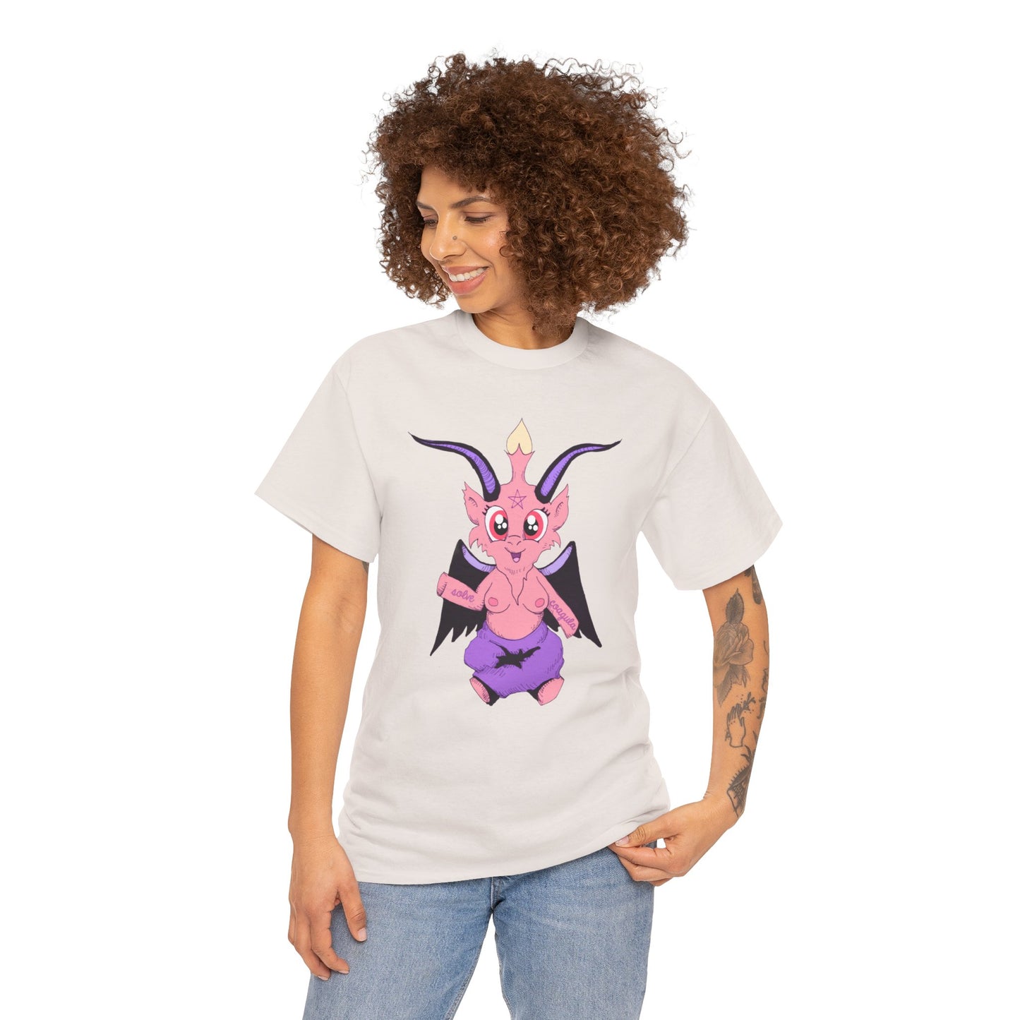 Little Baphomet Unisex Heavy Cotton Tee