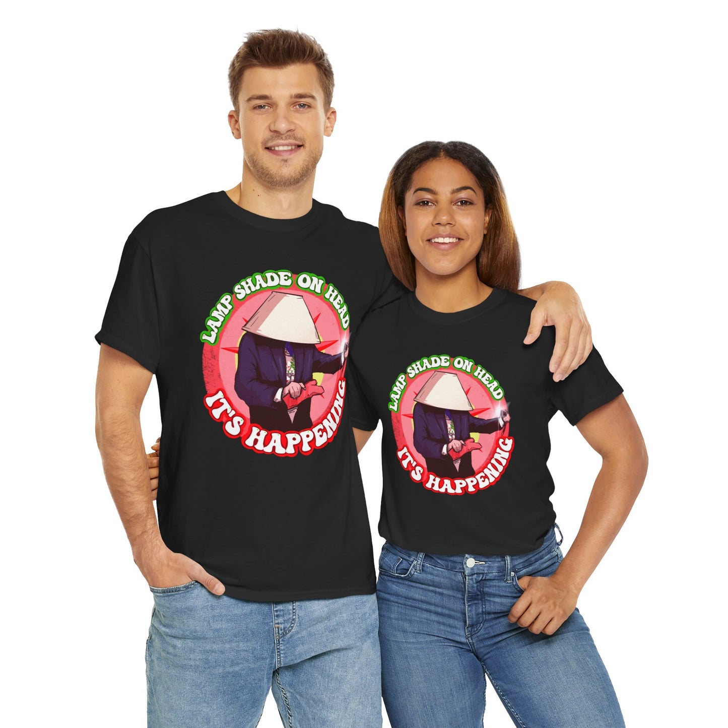 Lampshade On Head Unisex Heavy Cotton Tee