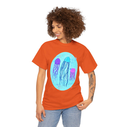 Jellyfish Varieties Unisex Heavy Cotton Tee