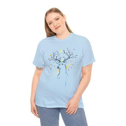 Tree Deer Unisex Heavy Cotton Tee